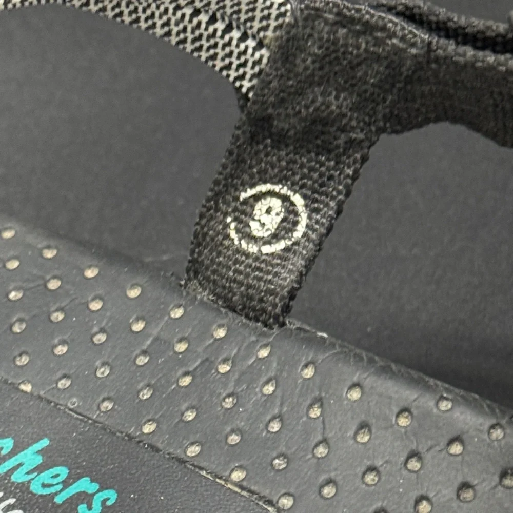 Skechers Women's Black and Gray Strappy Sandals Sz 9 - Picture 7 of 7